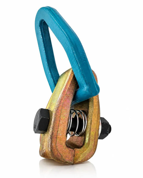 Close-up of Set 20 Heavy Duty Auto Body Frame Machine Sheet Metal Hook And Tool Plate Clamp Kit component with bolt and spring.