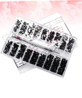 Miniature Screw Set Kit For DIY Repairs And Pros, Pro Grade Lightweight Portable Screws Assortment with screwdriver in clear case