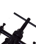 Close-up of Beefy Three Jaw Inner Bearing Puller Set With Jaw Pilot Bearing Puller Bushing Gear Extractor tool in black metal.