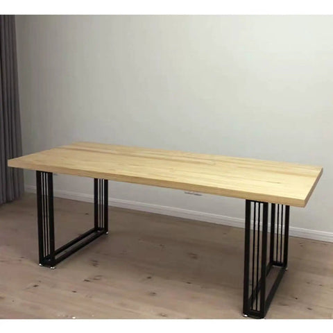 Top Shelf Iron Table Legs With Bolt On Flange, Black Coated Steel Base, Heavy Duty Replacement Desk Kit, Industrial Modern Vibe, Holds A Ton Of Weight, Simple Setup For Any Home Workshop.