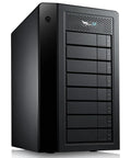 Kick Up Your Storage Game With This 80TB External RAID Drive Featuring Eight 10TB Hard Drives And Thunderbolt 3 Plus USB 3 2 Gen 2 Support For Lightning Fast Data Transfers And A Smooth Setup, black chassis with multiple drive bays.
