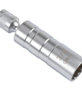 Detailed view of a 3/4 inch deep thin wall socket from the Spark Plug Socket Set 7 Piece 3/8 Inch Drive Magnetic Thin Wall Deep Sockets
