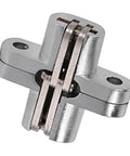 Hidden Zinc Alloy Cross Hinge Set For Seamless 180 Degree Door Swing Built To Last Cabinet Hinges For Modern Homes Rust Resistant Build