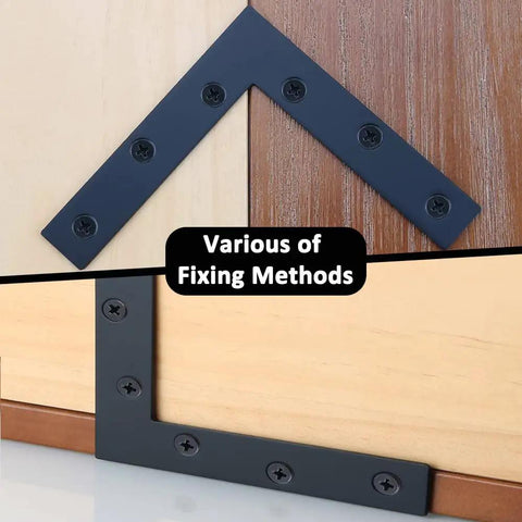 Various fixing methods with Heavy Duty Stainless Steel Beefy L Shaped Mending Plate 6x6 Inch Right Angle Corner Bracket for wood