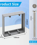 Three Quarter Inch Double Gang Receptacle Box Extender Kit Gray With Mounting Screws A Handy Helper For Outlet Box Adjustments In Home Renovations Perfect For Wiring Makeovers 1 Pack