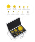 Solid 10-Piece Diamond Hole Saw Kit With Multi-Size Drill Bits For Shattering Glass Tile And Marble Like A Boss In Any Home Reno Job, open case with 10 sizes