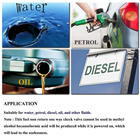 8mm fuel check valve suitable for water, petrol, diesel, and oil applications
