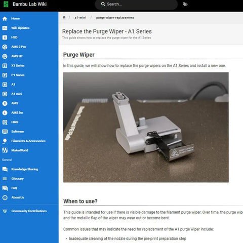 Purge Wiper And Waste Dispenser For A1 And A1 Mini 3D Printers Must Have Clean Waste Collect Spillage Automatic Nozzle Cleaning Guide