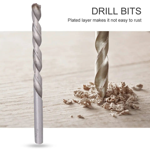 Close-up of plated drill bits for RC Plane Propeller Drill Jig For Precise Propeller Alignment And Easy Install On DLE EME DA DLA Evo 3W MVVS JC Series Engines Beefy Plated Drill Guide For Smooth Alignment And Fast Setup