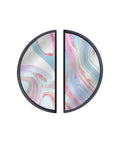 Two Pack Marble Pattern Cabinet Pulls With Fluid Texture Finish Black Semicircle Drawer Handles 3 Inch Hole Center Solid Sturdy Dope Hardware