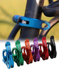 Seat Post Clamp 31.8mm For Mountain Bike Quick Release Aluminum 7075 T6 Alloy Adjustable Seat Tube Clamp Purple shown with color options