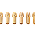 Six Piece Collet Chuck Sleeve Kit 1mm To 3.2mm Capacity With M8x0.75 Cap Fits Tools, showing six brass sleeves