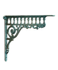Wall Mount Shelf Bracket With Roman Column Triangle Structure For Dope Space Saving Storage, Vintage Industrial Style, 27.5cm by 22.8cm view