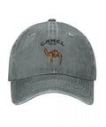 Unisex Distressed Washed Trucker Hat Light Gray Adjustable One Size Sun Protective Outdoor Cap For Running Golf Hiking All Season