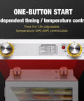 Control panel of Pro Grade Electric Food Dehydrator With 6, 8, Or 12 Layer Racks, 0 to 12 Hour Timer, Temperature Range 35 to 90 C