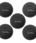 Slim Window Vibration Alarm Kit 5 Pack With 125dB Glass Break Sensor compact design with black casing, front view display.