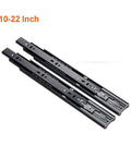 Two Pack Heavy Duty Metal Buffer Drawer Slides With Smooth Glide And Quiet Operation, 12 To 20 Inch Rails, 45mm Track Width