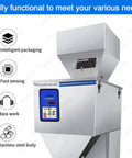 Plug And Play Automatic Granular And Powder Filling Machine Quantitative Dispenser with stainless steel body and foot sensing control.