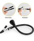 DIY Pro Grade Soldering Station With Flexible Magnetic Helping Hands and 3X LED Magnifying Lamp showing detachable and rotatable clamp