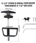 T Handle Shed Door Lock Kit With 5 Keys, Adjustable 5.5 Inch Stem, Beefy Industrial Grade Steel Construction, Rustproof Powder Coat