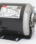 Premium Industrial Grade Quarter Hp Belt Drive Motor Split Phase 1725 Rpm 115 Volt Frame 48 side view with label and steel shaft.