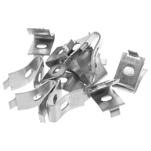 Heavy Duty Metal Partition Shelf Bracket Clips For Glass And Wood Panels 200 Pack Anti Oxidation Solid Bearing Frame Rust Resistant Mounting