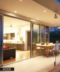 Modern patio with 5/6 Inch LED Recessed Light Kit With Night Light, Dimmable And Energy Smart, 3000K warm white lighting
