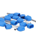 Top Tier 1000 Pcs Insulated Copper Ferrule Kit For TE7508 Terminals Perfect For Crimping AWG 20 Solid Stranded Wires With Safety Insulation For Home And Heavy Machinery Electric Work, blue insulated ferrules