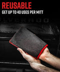 Reusable medium grade clay mitt for debris-free detailing, part of the Clay Mitt Combo For Lightning Fast Car Detailing.