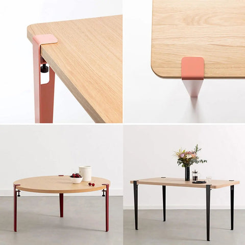 Adjustable Iron Table Legs For DIY Coffee And Dining Tables Dope Rust Resistant Finish Easy Install No Punching Design