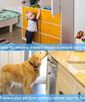 Four Pack Ultra Thin Magnetic Door Catch Set With 3.7mm Stainless Steel Magnets Delivers 15Lb Hold For Kitchen Cabinet Closet Drawer Wardrobe Adhesive Latch No Drill Easy Install used on safety cabinet with child and dog interaction