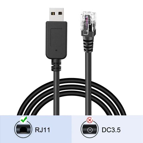 Radar Detector Power Cable USB To RJ11 Plug For Escort Radenso XP Uniden Beltronics Cobr Whistler Replacement Cord 3 3ft