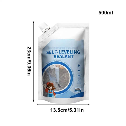 Heavy Duty Concrete Crack Filler To Fix Cracked Pavement And Asphalt Fast in 500ml pouch with self-leveling sealant for waterproof repairs.