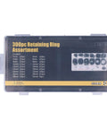 300 Piece Snap Ring Set With Alloy Steel Retaining Rings For Automotive Repair Internal And External Circlips, 18 Sizes From 3mm To 32mm, Heavy Duty Auto Maintenance Kit For Home Mechanic Use, case view