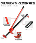 Heavy Duty 3 Ton Farm Jack Ratcheting High Lift With 6600 Lbs Capacity For Off Road ATVs Tractors Trucks And SUVs, red steel frame