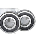 High Speed Ball Bearings Deep Groove 2RS Rubber Sealed 6306 6307, pre-lubricated for low noise and vibration, side view.