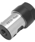 ER16 Collet Block Chuck Holder With Spiral Linear Thread for CNC lathes and milling machines, shown close-up in metal finish.