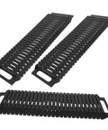 Black plastic Anti Static Bar Rack With 25 Slot PCB Tray ESD Safe Circulation Shelf for circuit boards shown from various angles.
