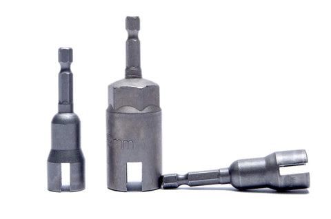 Totally Solid 3 Piece Wing Nut Drill Driver Set With 1/4 Inch Hex Shank Quick Install Socket Sleeve For Hurricane Shutters C Hooks And Eye Screws No Sweat Assembly For Power Tools