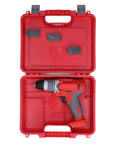 Zero Gimmicks Cordless Electric Drill With Dual Mode Rotation And 25 Adjustable Torsion For Serious Home Fixes in red tool case.