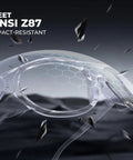 Ultra Lightweight TR90 Safety Glasses With Anti Fog Coating And UV400 Lenses, showing impact-resistant ANSI Z87 feature