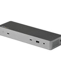 Thunderbolt 3 Laptop Docking Station With Usb-C Host Support For Dual 4K 60Hz HDMI And Displayport Screens 96W Power Delivery 5 USB Ports 10Gbps side angle