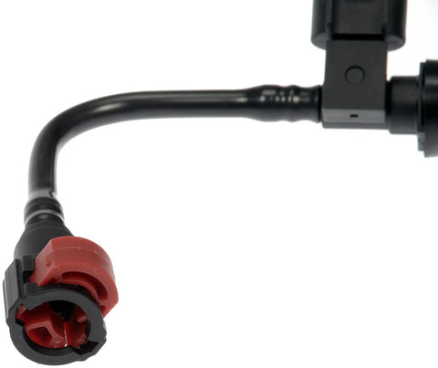 Fuel Pressure Sensor For Ram Trucks, Direct Replacement For Select Ram Models, Reliable Fuel Rail Sensor, Plug And Play, Durable Automotive Sensor, Fits Most Ram 1500 2500 3500 Pickups black and red connector close-up