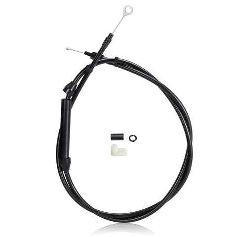 Harley extended clutch cable kit, 64 11/16 in, black with end fitting and 3 small hardware pieces