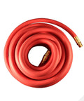 Heavy Duty EPDM Rubber Air Hose 50 Foot Length Three Eighths Inch ID Pro Grade Flexible Durable Max 250 PSI Working Pressure Burst Up To 1000 PSI Rugged Construction Made In USA Auto Shop Tool Hose coiled