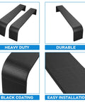 Detachable Trailer Fenders For Double Axle Trailers Fits 13 To 15 Inch Tires, black coated diamond tread surface