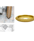 V-shaped edge profile grinding wheel in use on marble, showing groove sanding disc for concrete, granite, ceramic processing.