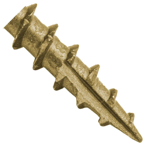 Eight By One Quarter Inch Bronze Ceramic Coated Star Drive Torx Head Exterior Truss Wood Screw shown from side angle.