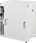 Rock Solid Premium Ultra Low Temperature Undercounter Lab Freezer With Digital Thermostat And Secure Keyed Lock for research setup side view.