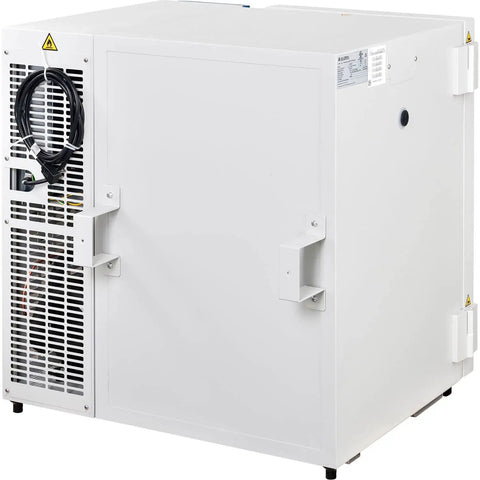 Rock Solid Premium Ultra Low Temperature Undercounter Lab Freezer With Digital Thermostat And Secure Keyed Lock for research setup side view.
